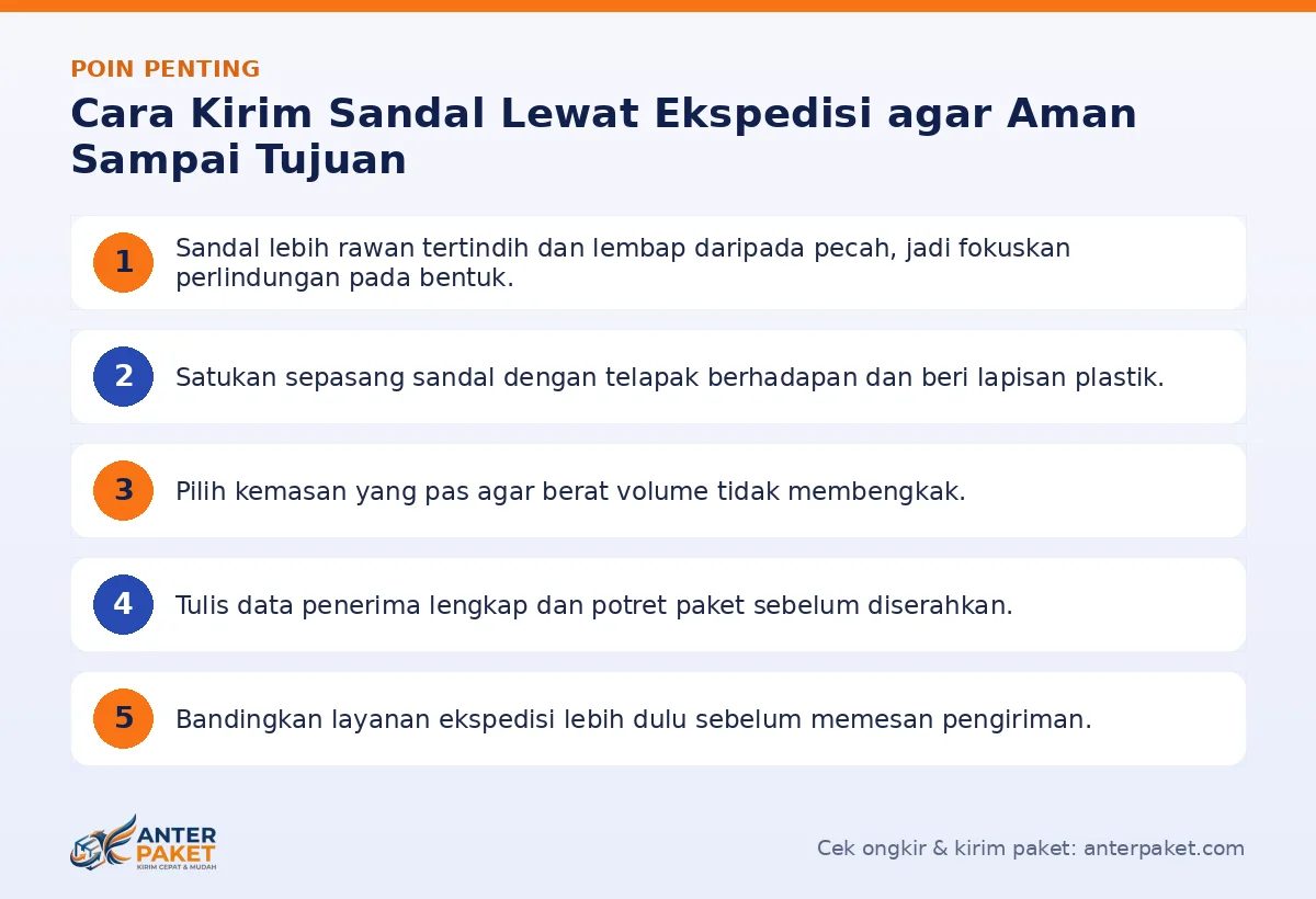 Poin penting: Cara Kirim Sandal Lewat Ekspedisi agar Aman Sampai Tujuan