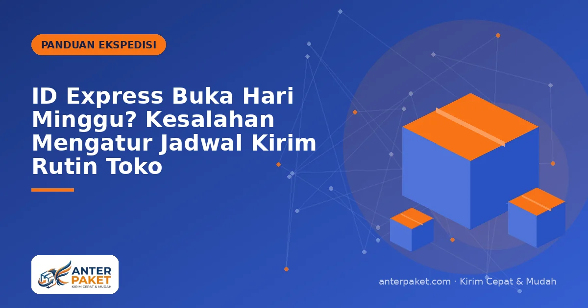 ID Express Buka Hari Minggu? Kesalahan Mengatur Jadwal Kirim Rutin Toko