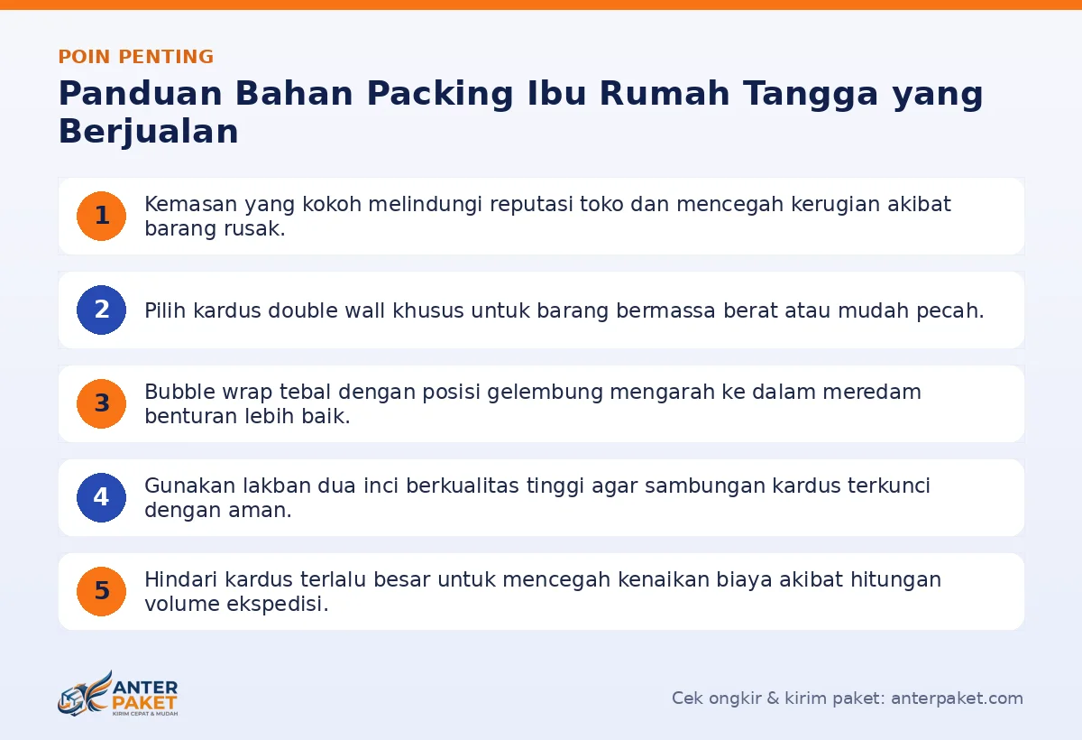 Poin penting: Panduan Bahan Packing Ibu Rumah Tangga yang Berjualan