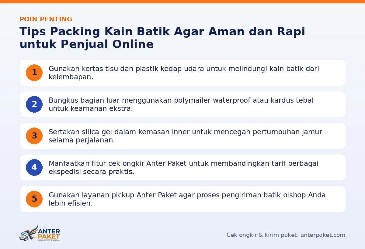 Poin penting: Tips Packing Kain Batik Agar Aman dan Rapi untuk Penjual Online